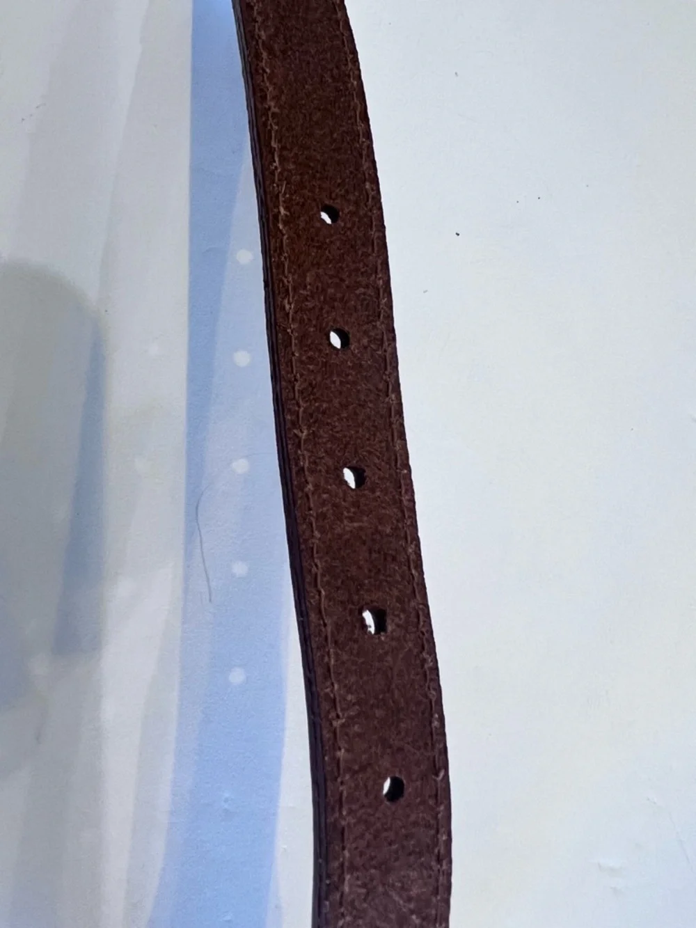 Beaded Brown Latigo Leather Belt Sz 28